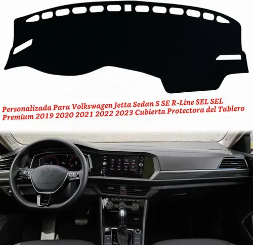 Vista 3 de Alfombrilla para salpicadero Cubierta interior Protección del tablero Compatible con Volkswagen Jetta Sedán S SE R-Line SEL SEL Premium 2019 2020