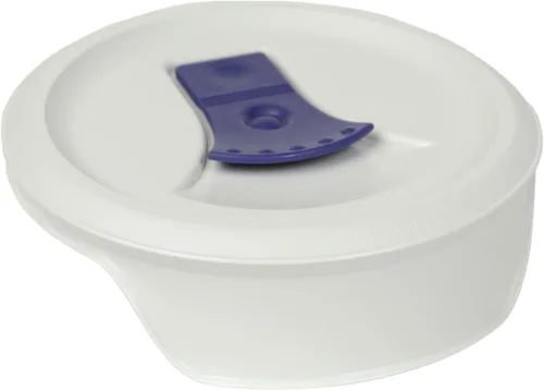 Vista 2 de CorningWare FM-22-VPC - Taza de sopa redonda blanca francesa de 20 onzas, tapa ventilada, paquete de 2