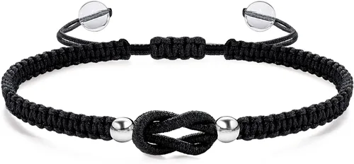 Vista 47 de Pulseras hechas a mano, pulseras para mujeres y hombres, pulsera ajustable con inicial, regalos de joyería para mamá, esposa, novia, ella, amigos