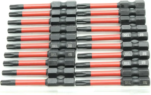 Vista 52 de TMAX Juego de puntas de destornillador de cabeza de estrella T6 Torx de 25 piezas, acero S2 de 6 puntos T-6 puntas de inserción de destornillador