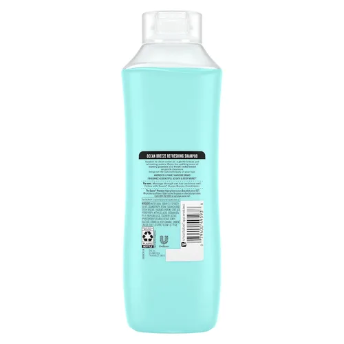 Vista 2 de Suave Essentials Champú refrescante, infundido con extracto de algas marinas y vitamina E, champú para el cabello Ocean Breeze con una fragancia