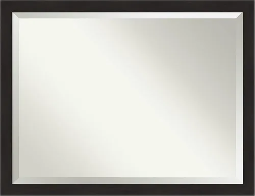 Vista 18 de Amanti Art 24x20 Bathroom Vanity Mirror, Furniture Espresso Narrow Frame, Rectangular Wall Mirror, Beveled Edge, Hangs Horizontally or Vertically
