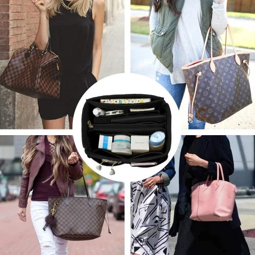 Vista 6 de OMYSTYLE - Organizador de bolsa, organizador de bolsas de fieltro para bolsa y bolso, organizador de bolsa de mano con 5 tamaños