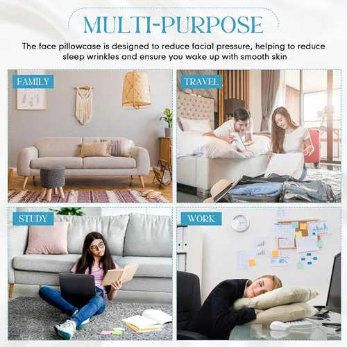 Vista 7 de Hahafelt Funda de Almohada de Terciopelo Cristal Cervical para Cuello (Solo Funda de Almohada) Cubierta de Almohada Ergonómica Cubierta de Almohada