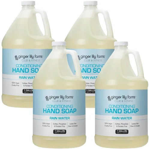 Vista 14 de Ginger Lily Farms Club & Fitness Recambio de Jabón Líquido Acondicionador para Manos, 100% Vegano y Libre de Crueldad, Aroma a Aloe Vera, 1 Galón