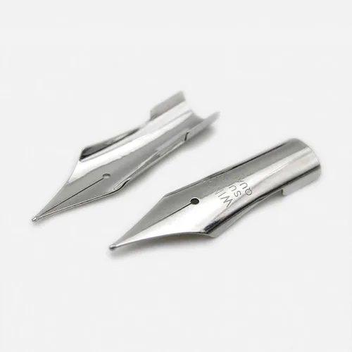 Vista 4 de 2 puntas especiales de repuesto para pluma estilográfica, perfectas para bolígrafo piloto 78G 88G KaKuno (1 punta F plateada y 1 punta EF plateada)