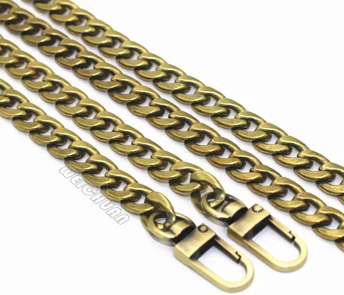 Vista 2 de Correa de cadena cruzada de bronce de 47 pulgadas para bolso, bolso