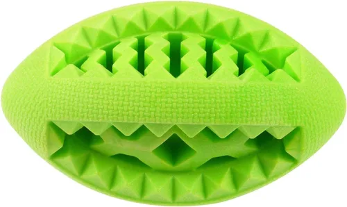 Vista 9 de Pelota de golosinas para perros, fútbol de goma suave, resistente a las golosinas dentales y mordeduras, duradero, no tóxico, juguete