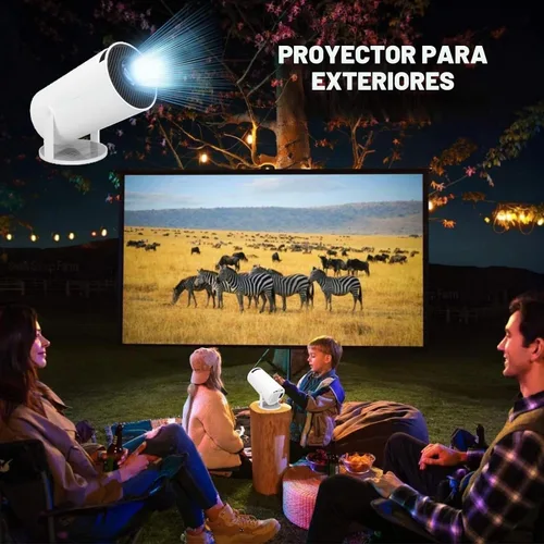 Vista 6 de Mini proyector 4K con Bluetooth, proyector inteligente portátil 1080P, proyector de cine casero giratorio de 180° Android 11 para teléfono/TV