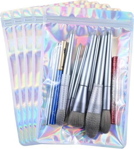 Vista 17 de Bolsa resellable de Mylar para bolígrafos, ideal para oficina, hogar, fiesta, almacenamiento de alimentos, galletas, muestras de joyería