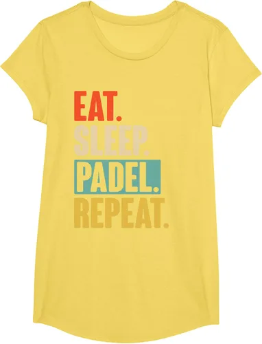 Vista 54 de Eat Sleep Padel Repeat - Camiseta de pádel retro vintage, Negro