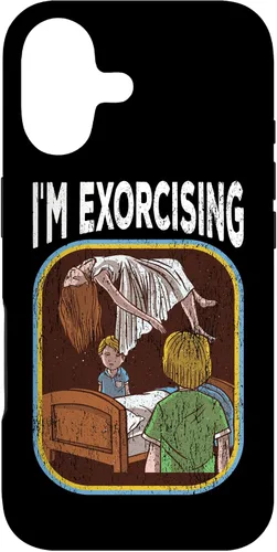 Vista 32 de Funda de nostalgia vintage de película de terror para iPhone 16