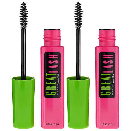 Vista 17 de Maybelline Great Lash Maquillaje de Máscara Lavable, Fórmula Voluminizadora que Acondiciona y Engrosa las Pestañas, Color Negro Muy Profundo, 2 Muy
