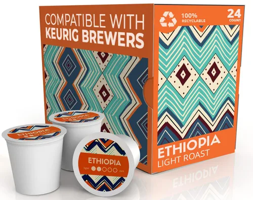 Vista 11 de Atlas Coffee Club - Cápsulas de café – Tostado ligero/medio, origen único Tanzania, 24 unidades – Compatibles con cafeteras Keurig K-Cup – 100%