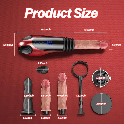 Vista 2 de Sex Machine Wireless Thrusting Dildo Vibrator, Remote Control Adult Toys