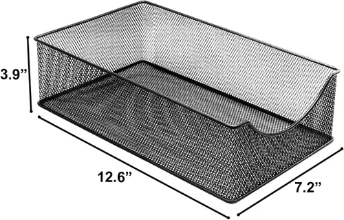 Vista 8 de Sorbus Organizador de metal para debajo del fregadero de 2 niveles para baño, cocina, cajones deslizantes de malla de acero fuerte para debajo