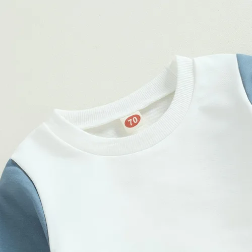Vista 3 de Thorn Tree Conjunto de sudadera de manga larga para niños pequeños, 2 piezas, para otoño e invierno
