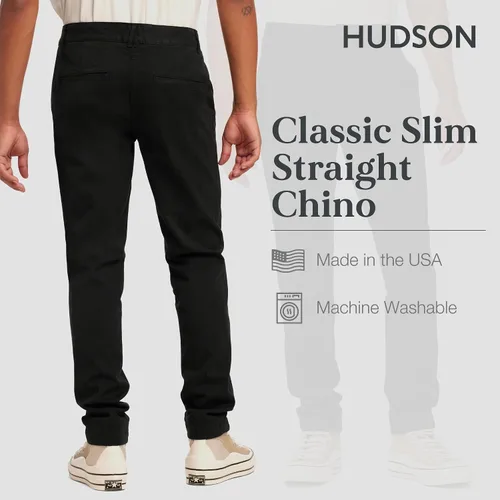Vista 3 de HUDSON Chino clásico recto y delgado para hombre