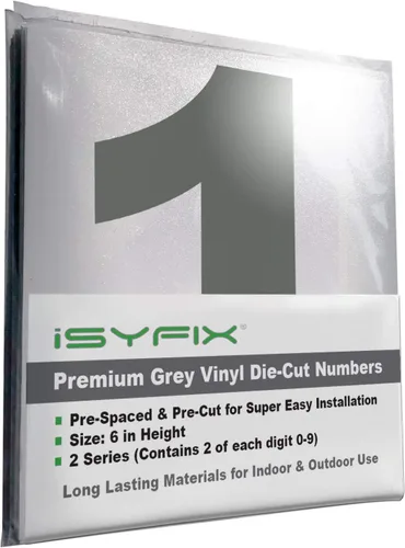 Vista 117 de iSYFIX Calcomanías de Números de Vinilo Verde Manzana – 1.5 Pulgadas Autoadhesivas (2 Juegos) – Calcomanía Premium Troquelada y Pre-espaciada