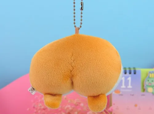 Vista 7 de HSYHERE Llavero de peluche Kawaii con diseño de perro y gato de peluche súper divertido, llavero de regalo, bolsa colgante, llavero de coche