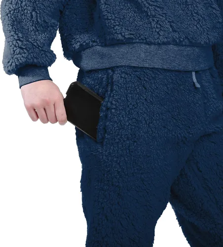 Vista 6 de FOCO NCAA - Conjunto de pantalones de camisa Sherpa para mujer