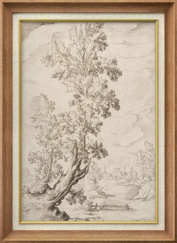 Vista 40 de SIGNWIN Arte de marco de alta calidad, elegante, vintage, ilustraciones de dibujo de árbol, arte fino, arte tradicional icónico para sala de estar