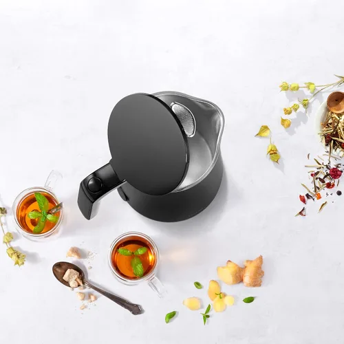 Vista 4 de ZWILLING Enfinigy - Hervidor eléctrico Cool Touch de 1 litro, tetera inalámbrica y agua caliente, color negro