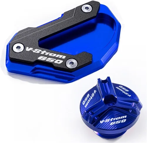 Vista 17 de Soporte de extensión lateral Soporte de extensión y tapa de llenado de aceite para Suzuki DL650 V-Strom 650 XT 650XT Vstrom650 (Color A Negro)