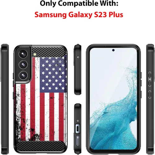 Vista 3 de CasesOnDeck Funda compatible con Samsung Galaxy S23 Plus (pantalla de 6.6") / S23+ funda – suave cubierta flexible de TPU con protección contra