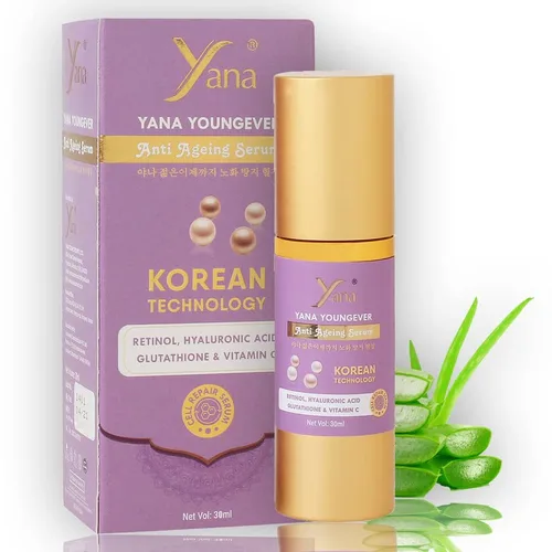 Vista 5 de Yana Korean Technology - Suero de ácido hialurónico para la cara con vitamina C, retinol, suero facial hidratante para piel seca, sin fragancia