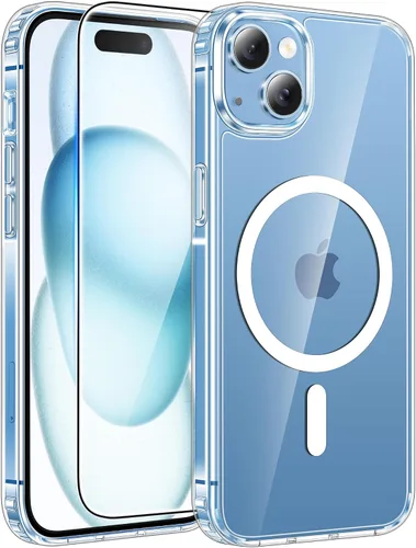 Vista 245 de FNTCASE - Funda para iPhone 16 Pro: magnética, mate, translúcida, de grado militar, protectora contra caídas, resistente, fina, duradera y a prueba