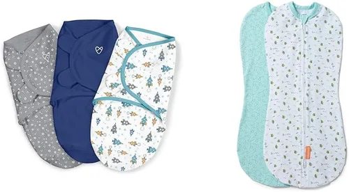 Vista 6 de SwaddleMe Ingenuity - Manta original para envolver de 3 a 6 meses, paquete de 3 unidades (Mountaineer) y por Ingenuity Original Swaddle - Talla S/M