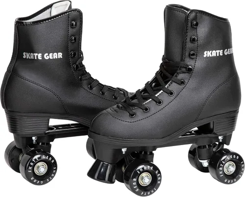 Vista 5 de C SEVEN C7skates - Patines cuádruples de diseño retro para jóvenes y adultos Negro suave