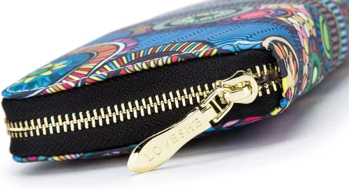Vista 225 de Cartera de mano para mujer, estilo bohemio, con RFID, elegante, espaciosa con correa para viajes, capacidad para tarjetas, teléfono, dinero