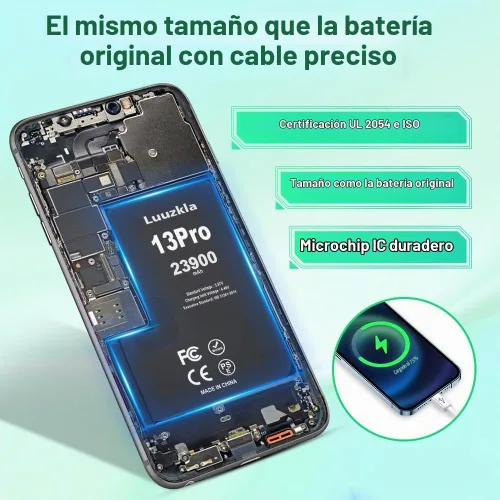 Vista 4 de Batería de 23900 mAh (nueva actualización 2025) compatible con iPhone 13 Pro, batería de gran capacidad compatible con iPhone 13 Pro, con kits