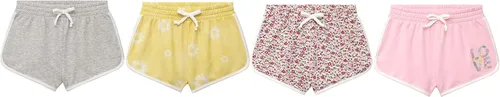 Vista 2 de BTween - Shorts cómodos de forro polar con cordón para niña, paquete de 4