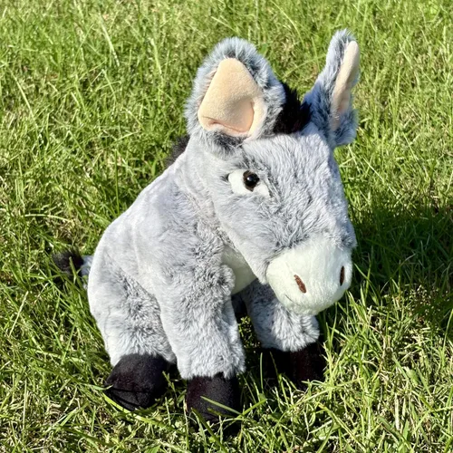 Vista 5 de The Petting Zoo Peluche de burro, regalos para niños, animales de granja Wild Onez, juguete de peluche de burro de 12 pulgadas