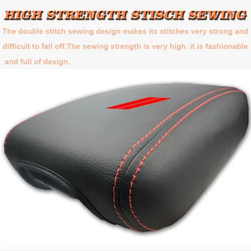 Vista 5 de Funda para el reposabrazos de la consola central, de piel, antiarañazos, de protección, accesorios de decoración interior, para Dodge Durango Fibra