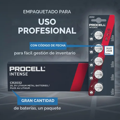 Vista 5 de PROCELL Batería de litio CR2 de 3 V de alta potencia, baterías PCCR2 de 3 voltios de larga duración para cámaras digitales, iluminación profesional