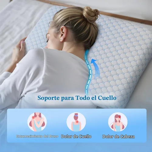 Vista 3 de USlixury Almohadas para dormir de lado para adultos, almohada curvada
