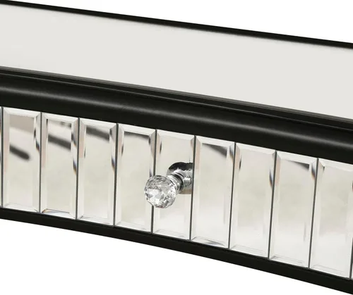 Vista 5 de SSLine Mesa de consola con espejo, mesa auxiliar de maquillaje, moderna mesa auxiliar con espejo, consola multimedia, escritorio de tocador con un