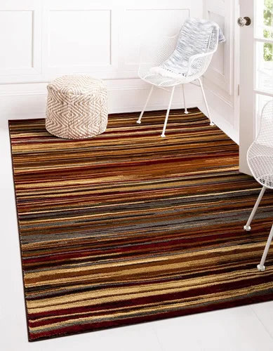 Vista 18 de Unique Loom Barista Collection - Alfombra Icatu (octágono de 6 pies 1 pulgada, beige/marrón)