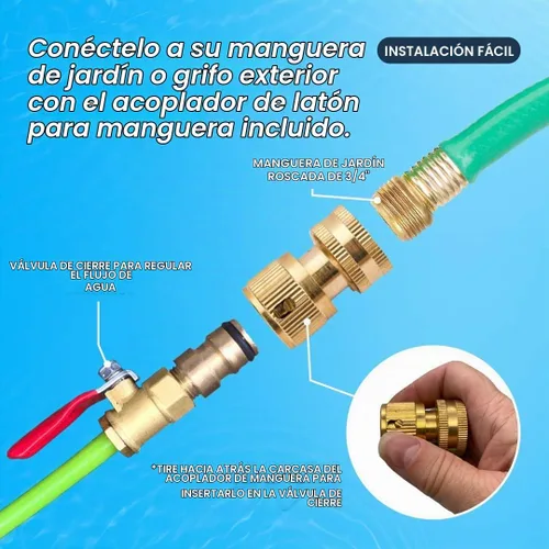 Vista 3 de Kit de cepillo y poste de limpieza de panel solar de alcance de 24 pies Sistema de limpieza de ventanas Sistema de limpieza de paneles solares