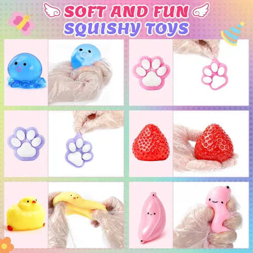 Vista 4 de Paquete de 6 juguetes para la ansiedad Taba, juguetes esponjosos para Squishy Toy-6p-rojo