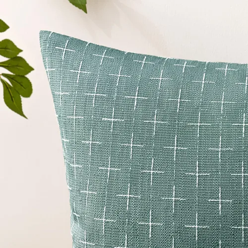 Vista 215 de MIULEE - Juego de 2 fundas de almohada decorativas de lino de arpillera navideñas, modernas, estilo campestre, rústicas, tejidas, con textura