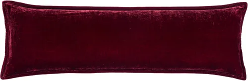 Vista 14 de HiEnd Accents Stella Almohada Lumbar de Terciopelo de Seda Sintética, 14x42 pulgadas, Negro, Ropa de Cama de Lujo de Estilo Romántico Occidental