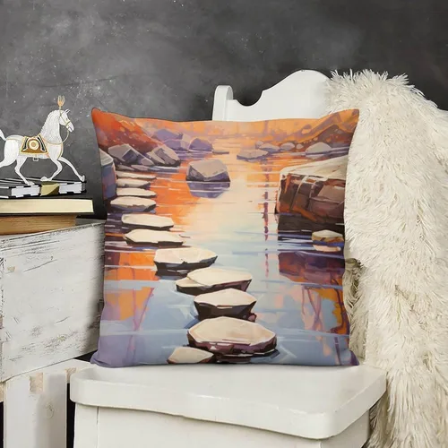 Vista 13 de Blue Cat in Bloom - Funda de almohada decorativa cuadrada suave con estampado de doble cara de 12 x 12 pulgadas, adorables almohadas de animales