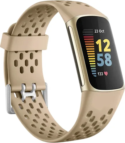 Vista 13 de Getino Bandas compatibles con Fitbit Charge, correas deportivas de repuesto ajustables transpirables suaves para Fitbit Charge 5/6, Negro