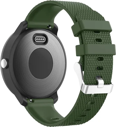 Vista 2 de Bandas de reloj para Vivoactive 3, bandas de repuesto de silicona suave de 0.787 pulgadas para Garmin Vivoactive 3/Garmin Forerunner 645 Verde