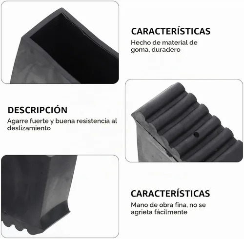 Vista 7 de Almohadillas de goma para patas de escalera, 2 piezas de repuesto para escalera de escalera, alfombrilla antideslizante para patas de escalera